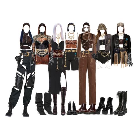 Kpop Cowboy, Kpop Stage Outfits Ideas, Stage Outfits Ideas, Kpop Stage Outfits, Outfit Ideas Edgy, Cowboy Outfit, How To Style Cargo Pants Women, Chain Logo, How To Style Cargo Pants