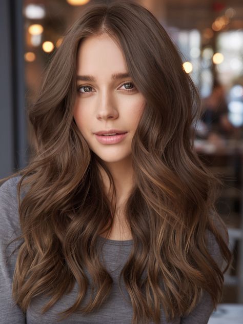 26 Chocolate Brown Hair Color Ideas 2025: Balayage, Highlights & More Asian Hair Medium, Chocolate Brown Hair Asian, Soft Brown Hair Color, Balayage To Highlights, Asian Brown Hair, Milk Chocolate Hair, Soft Brown Hair, Chocolate Brown Hair Color Ideas, Medium Length Brown Hair