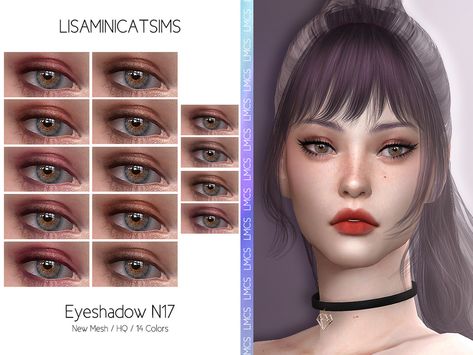 Lisaminicatsims' LMCS Eyeshadow N17 (HQ) Garbage Dump, Los Sims 4, Makeup Cc, Sims 4 Downloads, Los Sims, Cc Sims, Sims Community, Petite Tops, Neck Crop Top