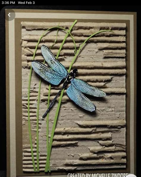 Birthday Gift Ideas For Him, Dragonfly Cards, Dragonfly Dreams, Blue Dragonfly, Cardboard Art, Dragon Fly, Stampin Up Card, Butterfly Cards, Stamping Up Cards