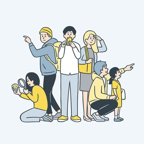 To Do App, 심플한 그림, Simple Character, Outline Illustration, Japanese Illustration, 캐릭터 드로잉, Simple Illustration, People Illustration, Line Illustration