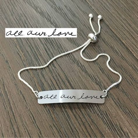 Custom Handwriting Jewelry, Engraved Handwriting Bracelet, Signature Bracelet, Handwriting Jewelry, Handwriting Bracelet, Actual Handwriting Custom Handwriting Jewelry, Engraving Jewelry, Handwriting Bracelet, Engraved Handwriting, Signature Bracelet, Handwriting Jewelry, Slide Bracelet, Me Time, Handwriting