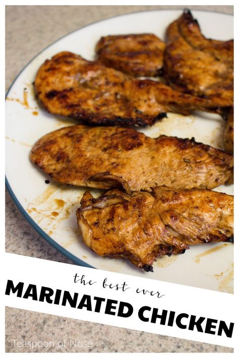 My Favorite Marinated Chicken | Teaspoon of Nose The Best Chicken Recipes, Chicken Cutlet Recipes, Marinated Chicken Recipes, Chicken Marinade Recipes, Ways To Cook Chicken, Best Chicken, Best Chicken Recipes, Chicken Marinades, Chicken Cutlets