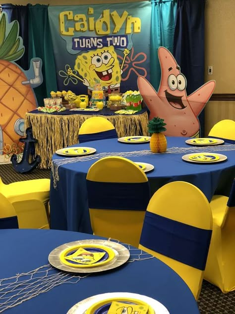 Spongebob Birthday Party Ideas | Photo 5 of 9 | Catch My Party Spongebob Themed Birthday, Happy Birthday Spongebob, Spongebob Squarepants Party, Spongebob Birthday Party Decorations, Spongebob Theme, Bob Sponge, Spongebob Birthday Party, 25th Birthday Parties, Spongebob Party