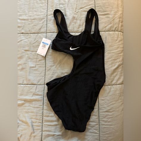 Nike One Piece Cutout Swimsuit, Size Medium, Never Been Worn Nike Bathing Suit, Nike Swimwear, Nike One Piece, Nike One Piece Swimsuit, Retro One Piece Swimsuits, Swimsuit Aesthetic, Nike Swimsuit, Cutout Swimsuit, Nike Retro