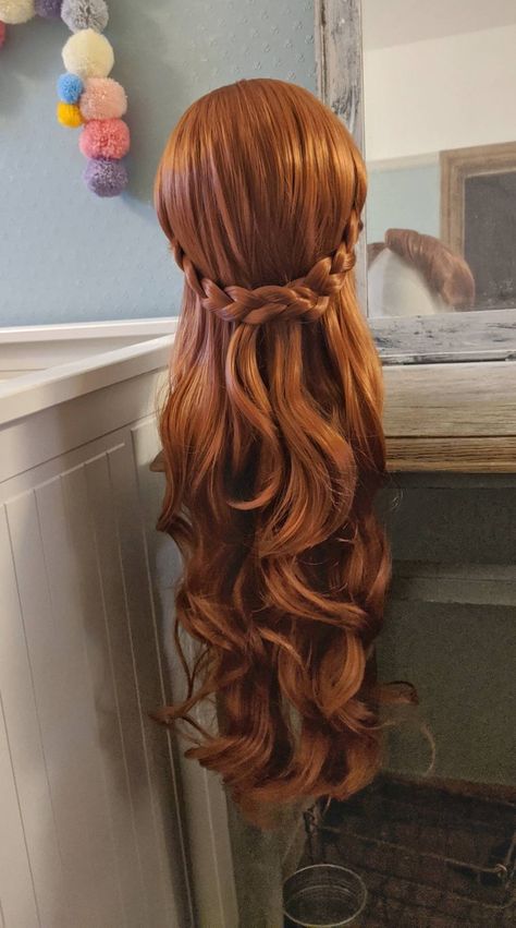 Anna Frozen Hair, Anna Frozen 2, Ariel Wig, Anna Hair, Ariel Cosplay, Frozen Hair, Style Wig, Princess Anna, High Quality Wigs