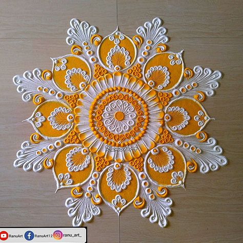 Rangoli Drawing On Paper, Different Rangoli Designs, Easy Rangoli Ideas, Creative Rangoli Designs For Diwali, New Rangoli Designs Creativity, Best Rangoli Designs, Easy And Beautiful Rangoli, Rangoli Designs For Diwali, Traditional Rangoli