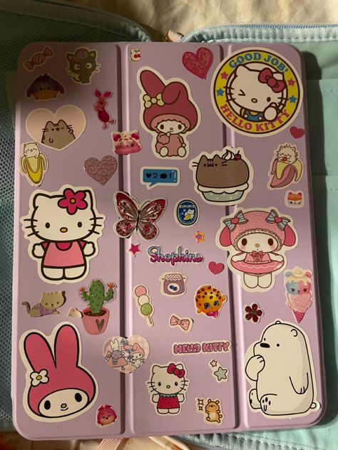 Tablet Case Stickers, Ipad Case Ideas, Ipad Case Aesthetic, Ipad Cute, Ipad Case Stickers, Ipad Stickers, Laptop Decoration, Cute Ipad Cases, Kawaii Phone Case