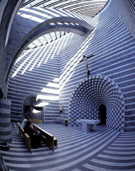 Church of San Giovanni Battista (St. John the Baptist), Switzerland - Mario Motta [1015x1280] - Imgur Architecture Cool, Mario Botta, Europa Park, San Giovanni, Design Exterior, Place Of Worship, Beautiful Architecture, Beautiful Buildings, Oh The Places Youll Go