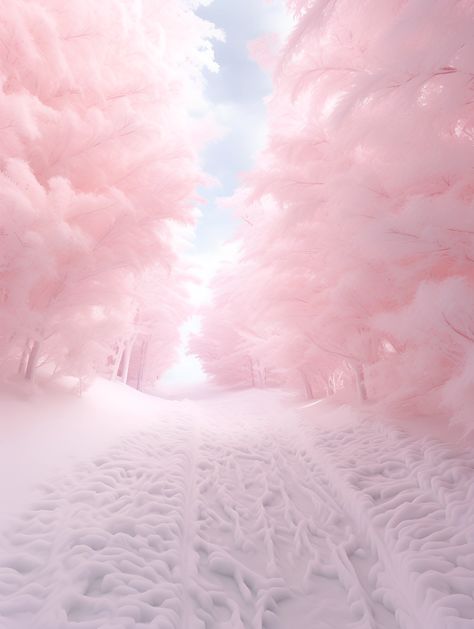 Pink Christmas Wallpaper Backgrounds, Pink Snow Aesthetic, Winter Theme Background, Pink Winter Wallpaper, Winter Scenery Pictures, Winter Aesthetic Pink, Pink Winter Aesthetic, Pastel Winter, February Wallpaper