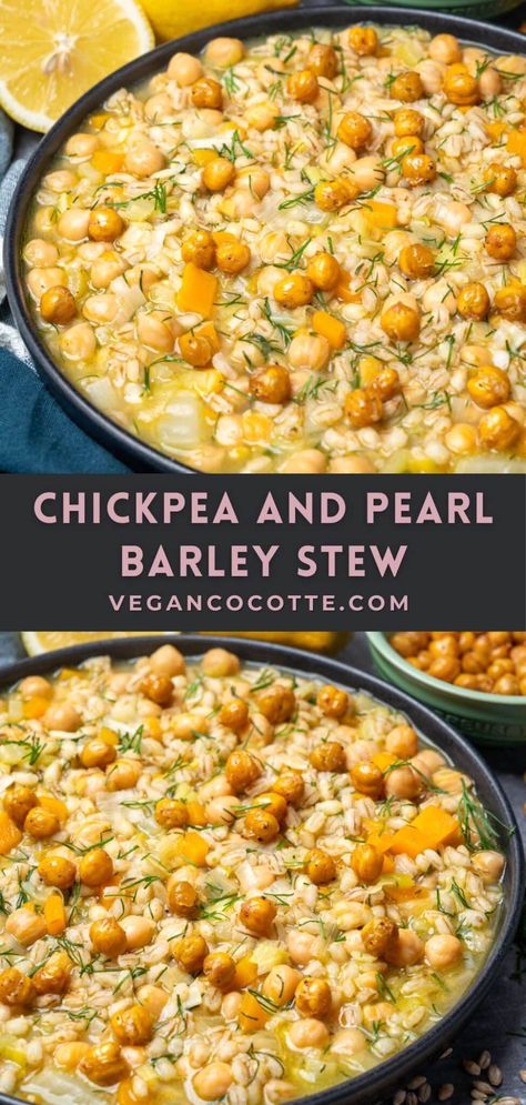 Beans And Barley Recipes, Barley Curry Recipe, Plant Based Barley Recipe, Best Barley Recipes, Barely Recipes Pearl, Lentil Pea Soup, Chickpeas And Lentils, Bean Kale And Barley Soup, Barley Pearl Recipes