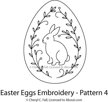 Rabbit Profile, Rabbit Embroidery Pattern, Embroidery Easter, Easter Embroidery Patterns, Egg Ornaments, Green Cottage, Cottage Designs, Bunny Embroidery, Easter Crochet Patterns