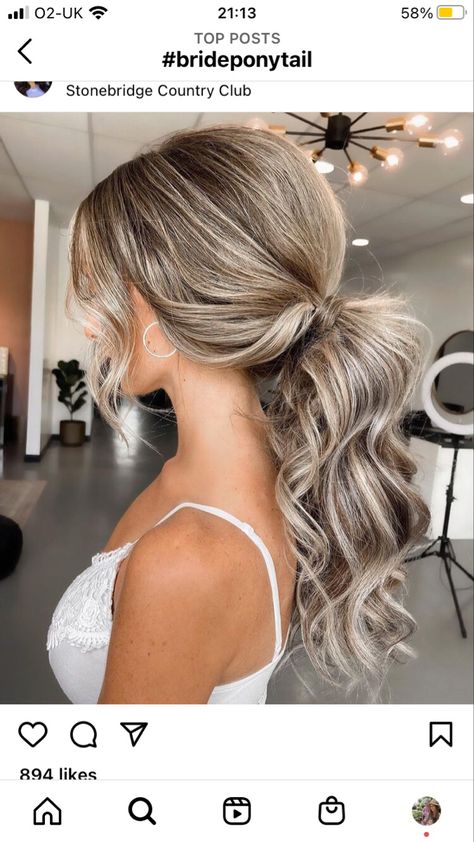 Updo Ponytail Hairstyles Wedding, Half Hair High Ponytail, Updos Ponytail Wedding, Messy Pony Wedding Hair, Elegant Prom Hairstyles Ponytail, Low Formal Updo, Wedding Ponytails For Bridesmaids, Elegant Prom Ponytail, Loose Pony Updo