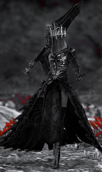 Black Armor Dress, Dark Knight Aesthetic Ffxiv, Dark Fantasy Outfits, Female Armor Dress, Dark Fantasy Fashion, Warframe Art, Armor Dress, Black Armor, Final Fantasy Artwork