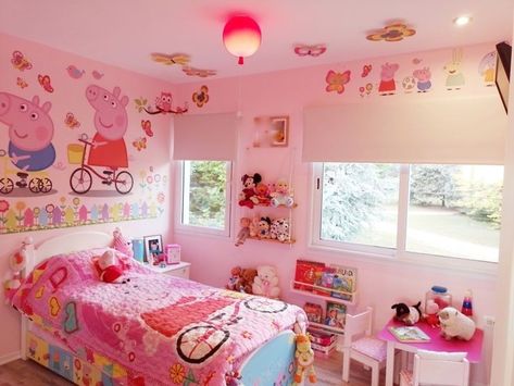 Kids bedroom fresh home decor idea 2023 Peppa Pig Room Ideas, Peppa Pig Bedroom Ideas, Peppa Pig Room, Peppa Pig Bedroom, Pig Room Decor, Fresh Home Decor, Peppa Pig Baby, Fresh Bedroom, Pig Girl