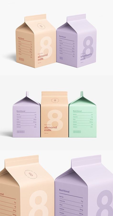 Packaging Design Beauty, Carton Design, Milk Packaging, Cosmetic Packaging Design, Branding Design Packaging, 카드 디자인, Food Box, Graphic Design Packaging, Box Packaging Design