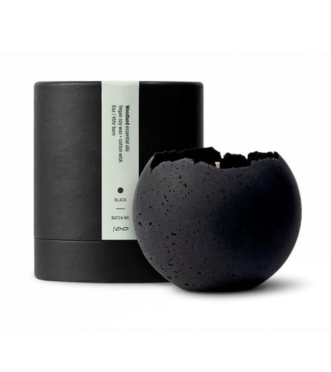 Purchase M - Orbis Concrete Candle - Black Concrete Candles, Candle Packaging Design, Black Concrete, Black Packaging, Concrete Candle, Candle Packaging, Candle Business, White Concrete, Ceramic Candle