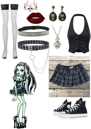 Monster High Aesthetic Outfit, Monster High Halloween Costumes, Monster High Halloween, Monster High Cosplay, Monster High Costume, Monster High Clothes, Alt Clothes, Frankie Stein, Downtown Outfits