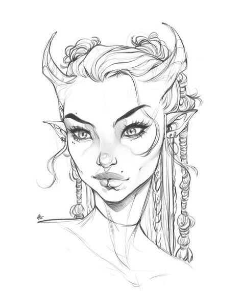 Drawing Ideas Girl Sketches, Drawing Ideas Girl, Elven Kingdom, Girl Sketches, Elf Drawings, Obsessed With Her, Art Time, Girl Drawing Sketches, Fantasy Drawings