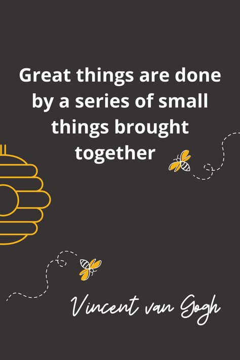 Great things are done by a series of small things brought together. Vincent van Gogh. Great quotes for small businesses! Follow Get Seen Management for more inspirational quotes. Business Rules Quotes, Small Business Owner Quotes, Business Owner Quote, Innovation Quotes, Time Management Quotes, Space Quotes, Sales Quotes, Business Quote, Small Business Quotes