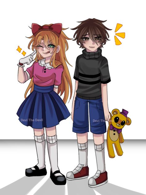 Evan And Elizabeth Afton, Afton Kids Fanart, Elizabeth Afton Fanart, Evan Afton, Crying Child, Fnaf Photos, Evans Art, Elizabeth Afton, Scary Games