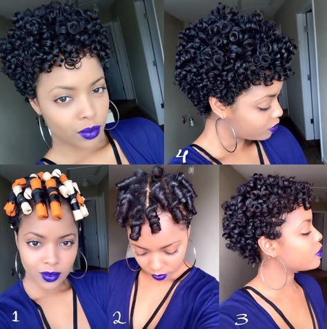 Perm Rod Hairstyles, Short Relaxed Hairstyles, Perm Rod Set, Short Hair Lengths, Perm Rods, Short Natural Hair, Hair Cute, Big Chop, Natural Styles