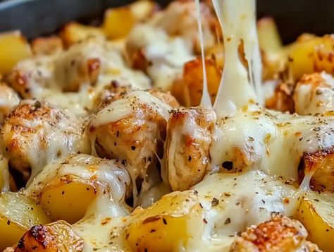 Garlic Parmesan Chicken and Potatoes - Tastecove Bww Garlic Parm Chicken, Garlic Parm Chicken And Potatoes, Chicken And Potatoes Recipes Baked, Chicken And Potatoes Recipes, Garlic Parmesan Chicken And Potatoes, Parmesan Chicken And Potatoes, Garlic Parm Chicken, Parm Chicken, Garlic Parmesan Sauce