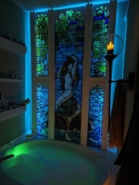 Aquarium Bathroom, Underwater Bathroom, Fairy Witch, Bathroom Idea, Aesthetic Rooms, Bathroom Pictures, Witch House, House Things, Water Feature