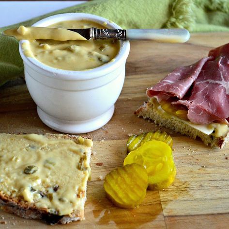 Copycat Hickory Farms Sweet Hot Mustard - This Is How I Cook Hickory Farms Sweet Hot Mustard Recipe, Sweet Hot Mustard Recipe, Hot Mustard Recipe, Sweet Hot Mustard, Holiday Dip, Holiday Dips, Corned Beef Sandwich, Hot Mustard, Hickory Farms