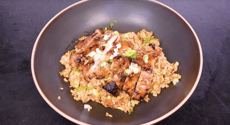 Hawaiian Chicken & Fried Rice Recipe from Sam The Cooking Guy Sam The Cooking Guy Recipes, Jalapeno Burger, Massive Library, Bowl Meals, Chicken Fried Rice Recipe, Grilled Turkey, Hawaiian Chicken, Bulgogi Beef, Chicken Steak