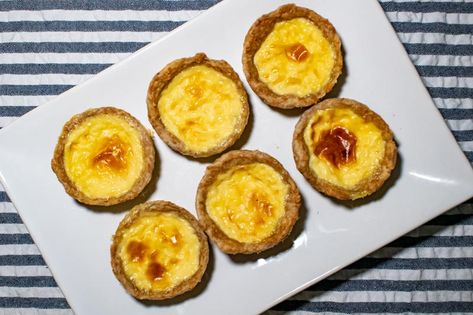 Simple Stay-home Recipes: Easy Air Fryer Egg Tarts Egg Tart Recipe, Portuguese Egg Tart, Baked Custard, Tarts Recipe, Oven Recipe, Breakfast Goodies, Airfryer Recipes, Egg Custard, Custard Tart