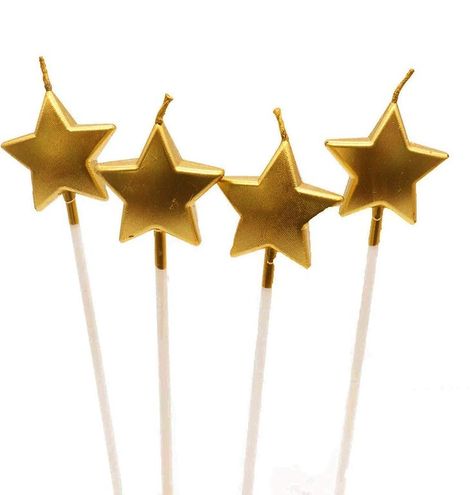 Decoration Candles, Candle Gold, Big Cake, Anniversary Candle, Boy Birthday Decorations, Star Birthday, Party Themes For Boys, Pink Birthday Party, Happy Birthday Candles