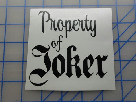 Property of joker Property Of Joker Tattoo, Property Of Tattoos, Loving Tattoos, Chick Tattoo, Tattoo 2023, Harley Quinn Tattoo, Joker Artwork, Joker Pics, Chicano Art Tattoos