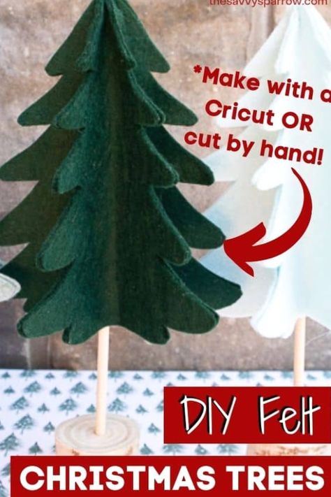 Cute Christmas Crafts, Felt Christmas Trees, Easy Diy Christmas Decor, Diy Felt Christmas, Diy Felt Christmas Tree, Christmas Tree Craft, Christmas Crafts To Sell, Diy Christmas Decor, Christmas Craft Fair