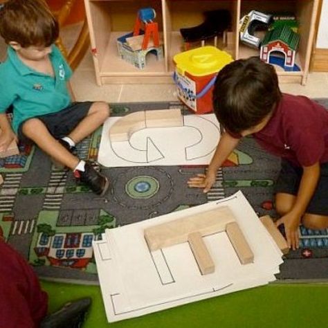 Literacy through interest based play Preschool Block Area, Block Center Preschool, Blocks Preschool, Block Center, Preschool Centers, Block Area, Creative Curriculum, Preschool Literacy, Carpet Cleaning Hacks