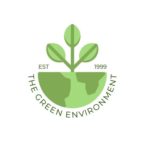 Minimalist Hand-drawn The Green Environment Logo Environment Logo Design Ideas, Environment Logo Design, Environmental Logo Design, Gd Logo, Environment Logo, Future Logo, Group Logo, Green Initiatives, Green Environment