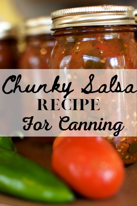 Cooked Salsa Recipe For Canning, Salsa For Canning Homemade, Canning Salsa Without Vinegar, Chunky Salsa For Canning, Canned Chunky Salsa Recipe, Canned Salsa Recipe With Fresh Tomatoes Chunky, Medium Salsa Recipe For Canning, Chunky Salsa Recipe For Canning, Thick Salsa Recipe For Canning