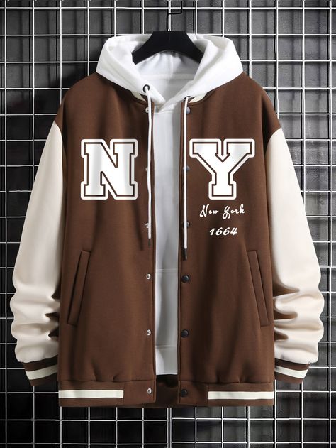 Baseball Jacket Men, Men Jackets, Stylish Hoodies, Varsity Jacket Men, Casual Outerwear, Swag Style, Fall Jackets, Baseball Jacket, Mens Outerwear