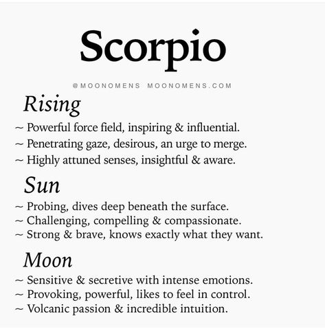 Scorpio Rising Fashion, Gemini Sun Scorpio Moon, Scorpio Fashion, Scorpio Ascendant, Astrology 101, Moon Facts, Moon Omens, Psychic Development Learning, Zodiac Quotes Scorpio