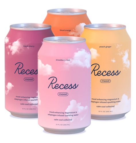 Best Adaptogen Drinks: Recess Mood Drinks Mood Drinks, Drinks For Summer, Alcohol Free Drinks, Strawberry Roses, Drink Recipes Nonalcoholic, Boost Your Mood, Lemon Balm, Non Alcoholic Drinks, Blood Orange