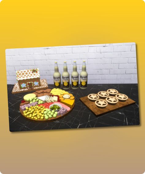 Sims 4 Food CC: Christmas Snacks Sims 4 Food Cc, Sims 4 Cc Download, Rhubarb Crumble, Jollof Rice, Plantains Fried, Custom Recipe, Tools And Toys, Macaron Recipe, Jerk Chicken