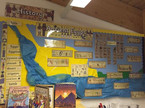 My ancient Egyptian display. Year 3 Ancient Egypt Display, Egypt Display, Ancient Egypt Lessons, Ancient Egypt Unit Study, Egypt Lessons, Ancient Egypt Unit, Display Boards For School, Ancient Egypt Projects, Ancient Egypt Fashion