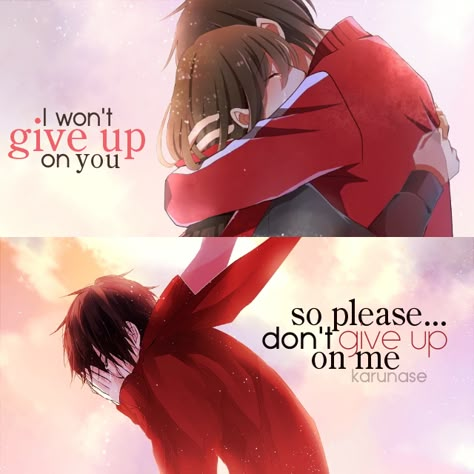 Quotes - Follow LadyLuckPosts' For More :D “I won’t give up on you, so please.. don’t give up on me..” I Wont Give Up, Mekaku City Actors, Anime Love Quotes, Mekakucity Actors, Manga Quotes, Kagerou Project, Anime Quotes Inspirational, A Silent Voice, 웃긴 사진