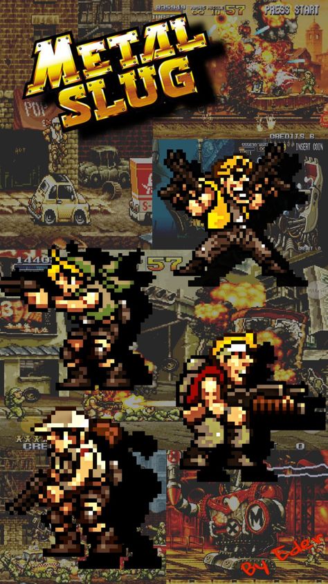 Metal Slug Wallpaper Metal Slug Art, Metal Slug Artwork, Arcade Wallpaper, Videogames Wallpaper, Slug Art, Geeky Wallpaper, R6 Wallpaper, Retro Games Wallpaper, Metal Slug