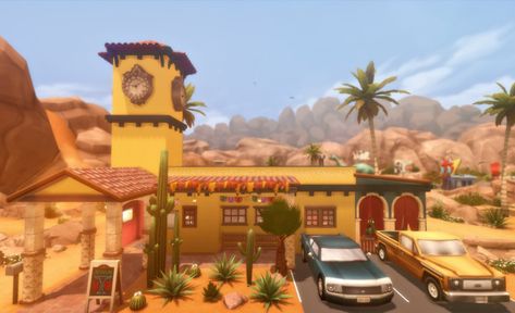 Sims 4 Restaurant, Oasis Springs, Kahlo Paintings, Be My Last, Tumblr Sims 4, Who Asked, Jungle Adventure, Holiday Places, Sims 4 Build