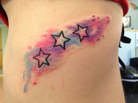 Watercolour Star Tattoo, Sis Tattoo, Star Tattoos For Men, Witchy Tattoos, Star Tattoo Meaning, Outer Forearm Tattoo, Watercolour Background, Water Coloring, Star Tattoo Designs