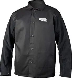 Lincoln Electric Split Leather Sleeved Welding Jacket | Premium Flame Resistant Cotton Body | Black | XL | K3106-XL: Arc Welding Accessories: Amazon.com: Tools & Home Improvement Faux Leather Jacket Outfit, Welding Jackets, Cowhide Fabric, Welding Accessories, Best Leather Jackets, Arc Welding, Body Black, Leather Sleeves, Real Leather Jacket