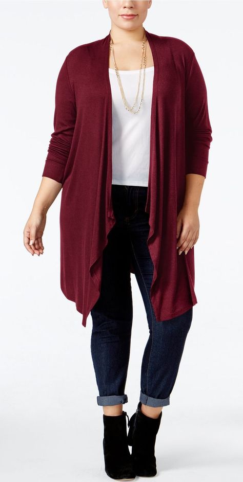 Plus Size Duster Cardigan Modest Plus Size Fashion, Plus Size Duster, Flattering Plus Size Dresses, Short Plus Size Fashion, Plus Zise, Rock Outfit, Plus Size Cardigans, Duster Cardigan, Moda Plus