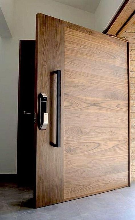 Pivot Doors Entry, Wooden Door Entrance, Solid Wood Entry Doors, House Main Door, House Front Door Design, Modern Entrance Door, Modern Wooden Doors, House Main Door Design, Wooden Front Door Design