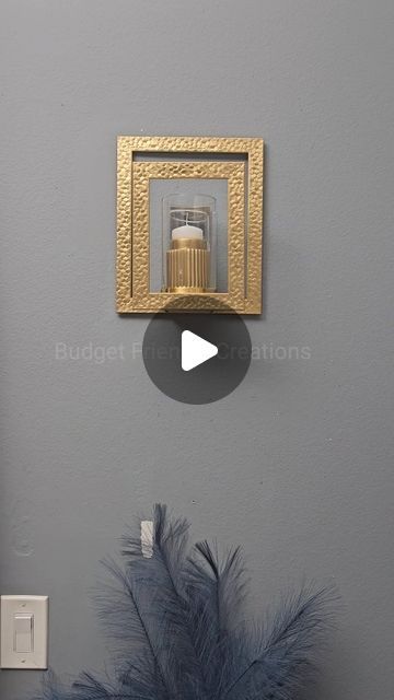 Diy Candle Sconces Ideas, Diy Wall Candle Holders, Wall Candle Holders Diy, Diy Sconces Ideas, Dollar Tree Frames, Decor Hacks, Diy Picture Frames, Picture Holders, Wall Candle Holders